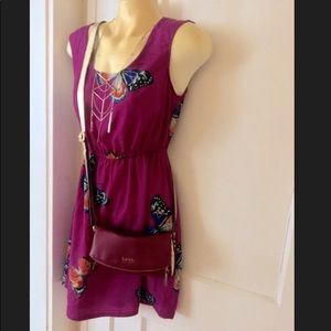 Lightweight butterfly print dress w POCKETS!